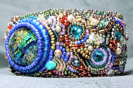 Bead Embroidery Bracelet - Where's the Party?