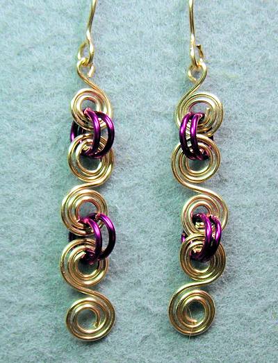 Double Spiral Wire Earrings