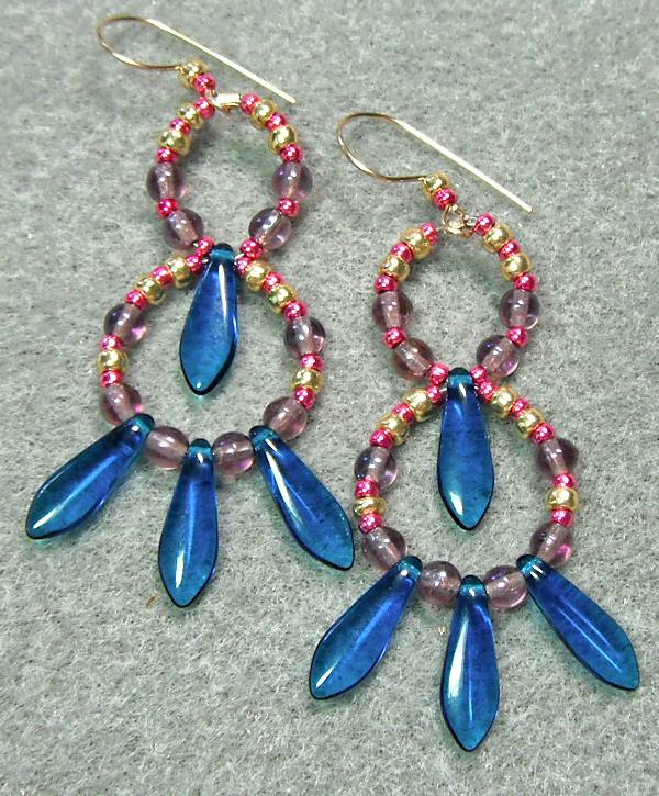 Hoops and Daggers Earrings Tutorial