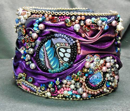 Bead Embroidery Bracelet - Gypsy's Silk